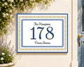 Numero Civico e Nome Villa Personalizzato su Ceramica – Targa Casa Handmade Italy 20x25 cm S14