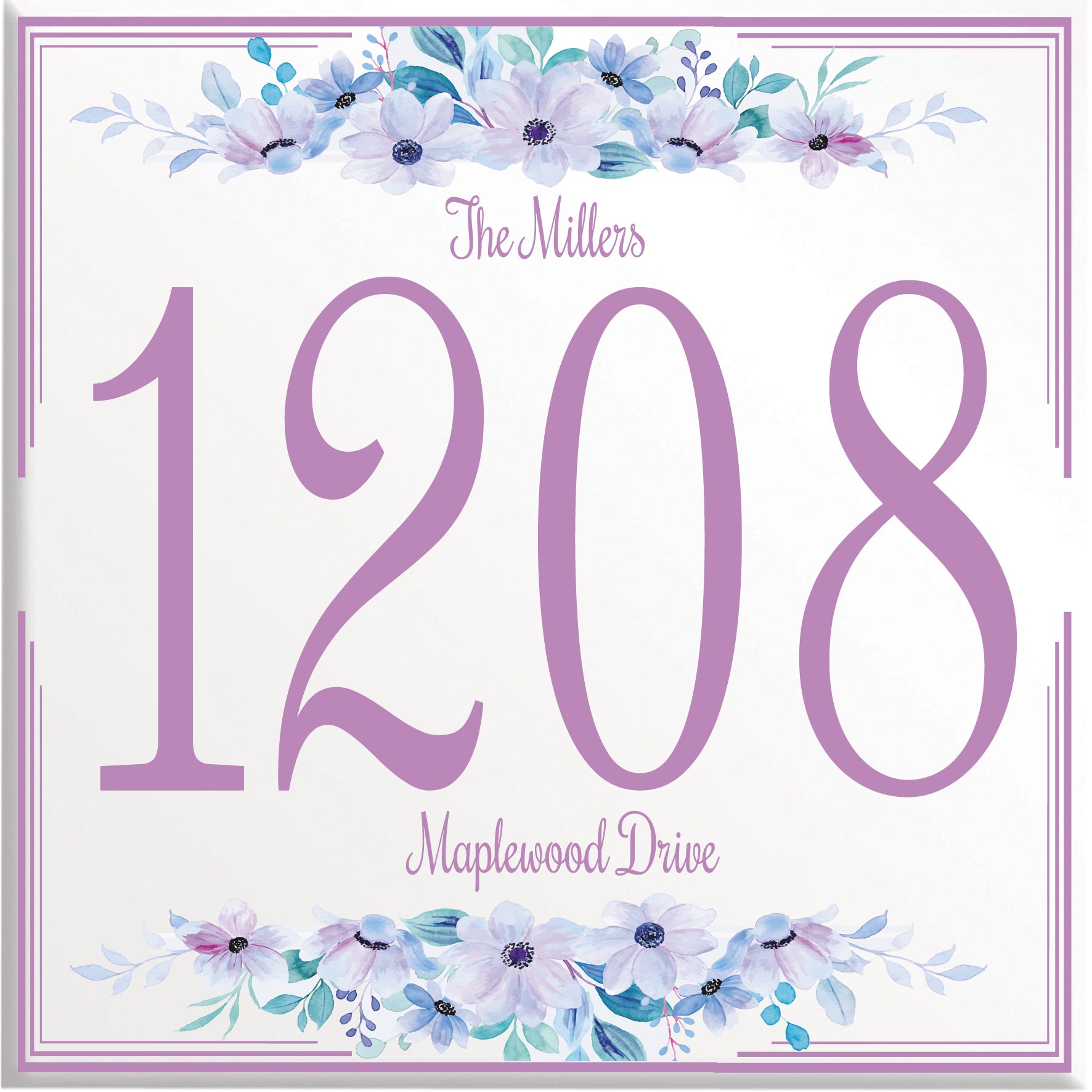 Numero Civico Personalizzato in Ceramica 15x15 cm – Targa Casa in ceramica – Handmade Italy  P4
