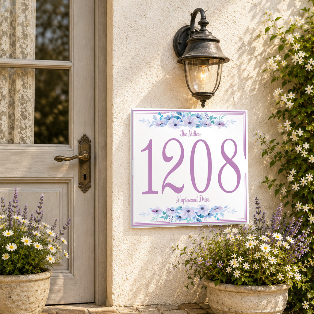 Numero Civico Personalizzato in Ceramica 15x15 cm – Targa Casa in ceramica – Handmade Italy  P4