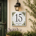 Numero Civico Personalizzato 15x15 cm – Targa Casa in ceramica – Handmade Italy P78