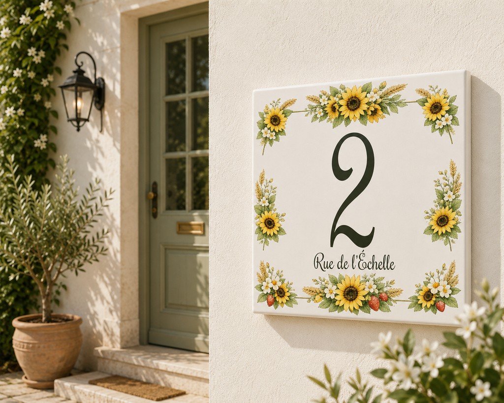 Numero Civico Personalizzato in Ceramica 15x15 cm – Targa Casa in ceramica – Handmade Italy  P5