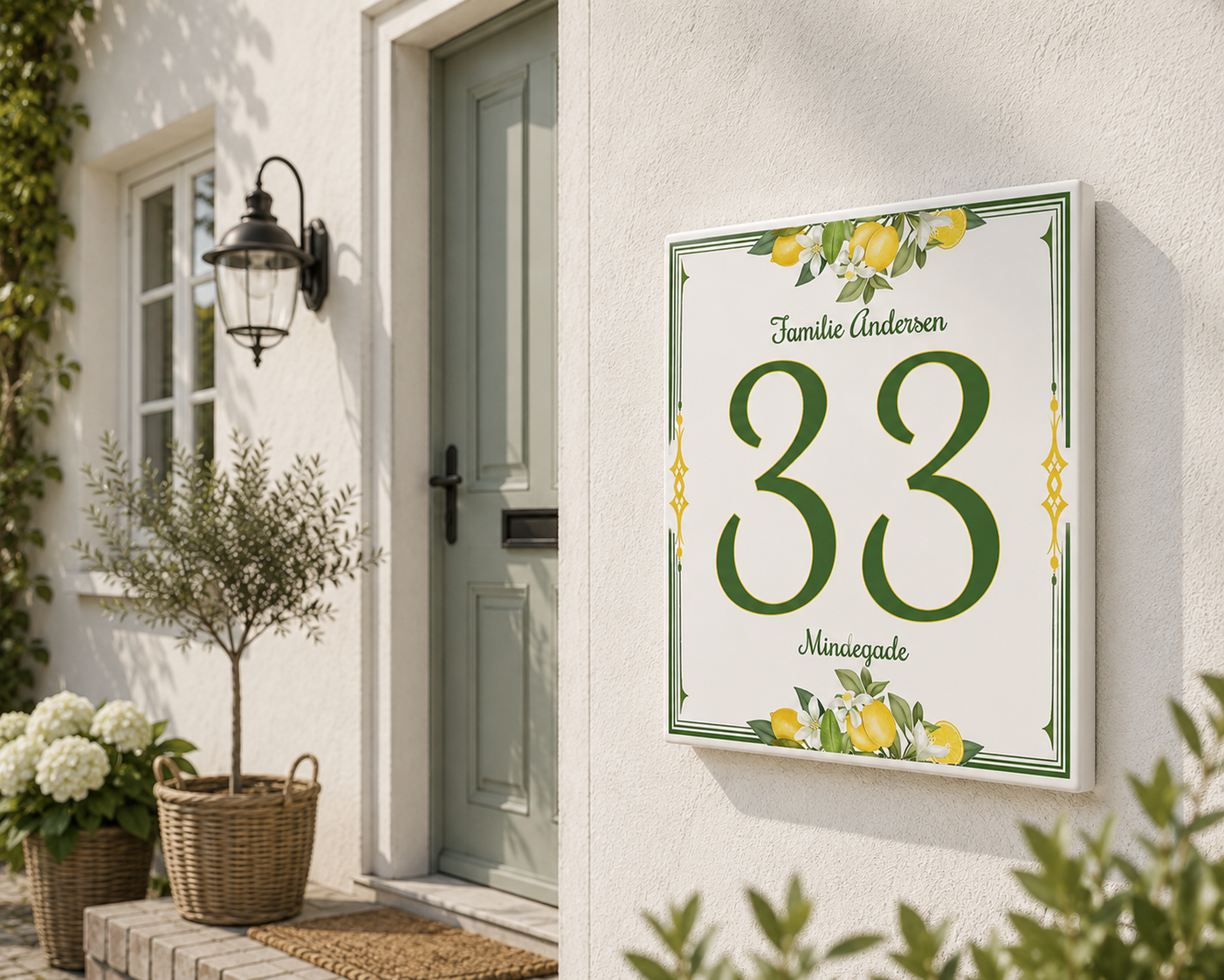 Numero Civico Personalizzato in Ceramica 15x15 cm – Targa Casa in ceramica – Handmade Italy  P9