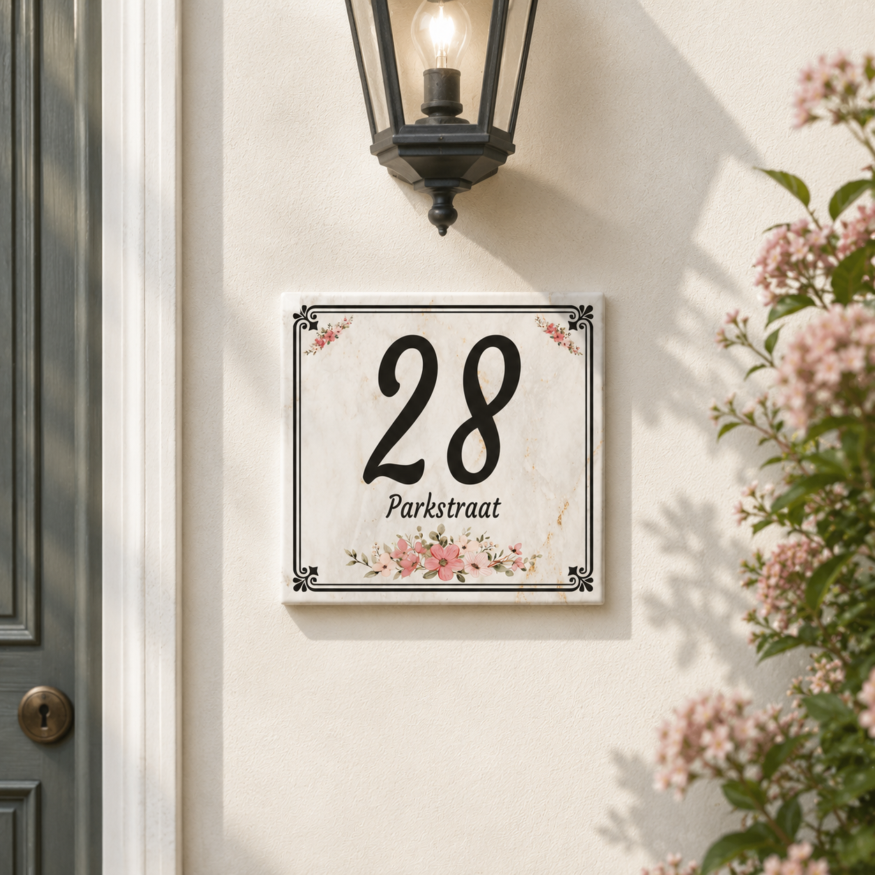Numero Civico Personalizzato in Ceramica 15x15 cm – Targa Casa in ceramica – Handmade Italy  P31