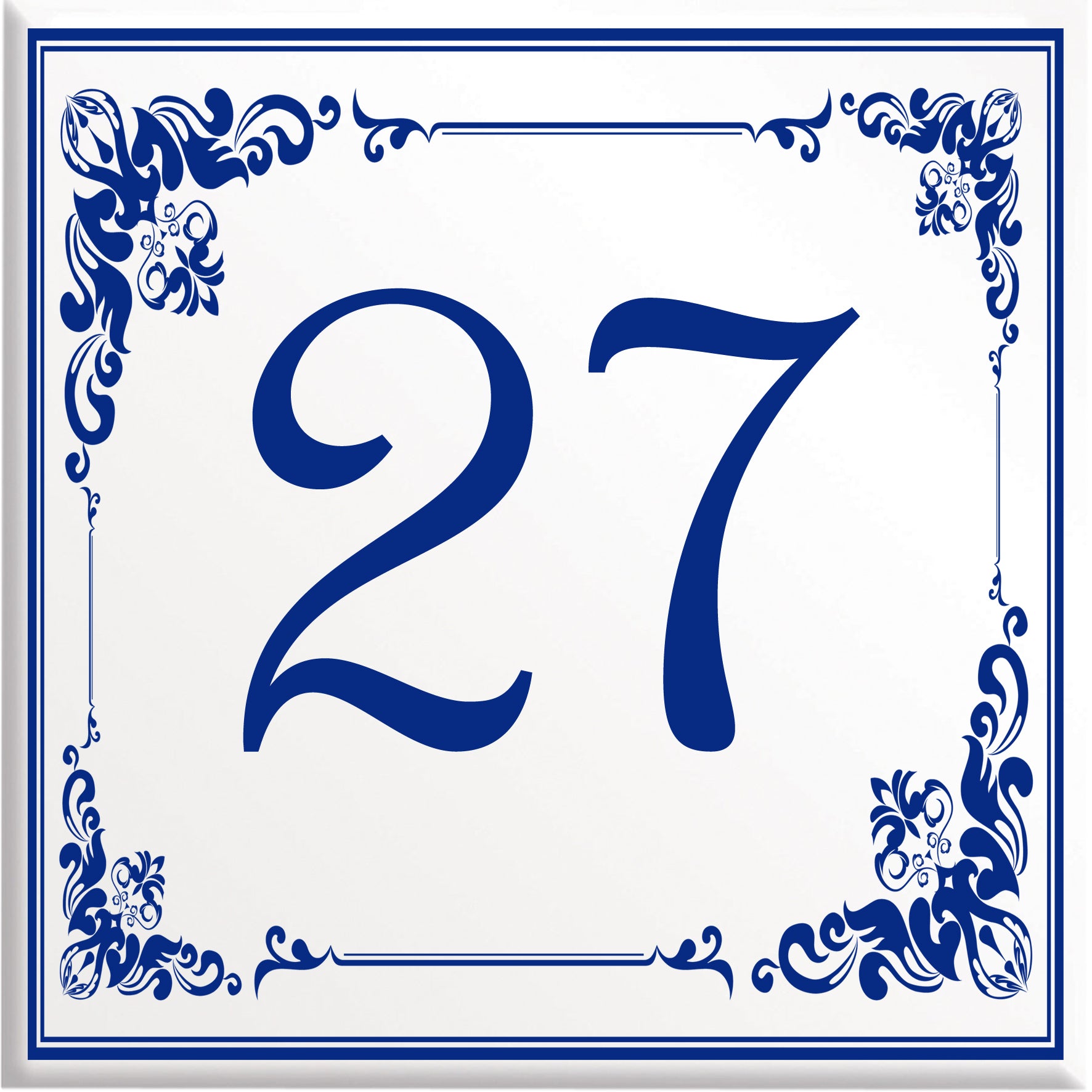 Numero Civico Personalizzato in Ceramica 15x15 cm – Targa Casa in ceramica – Handmade Italy  P13