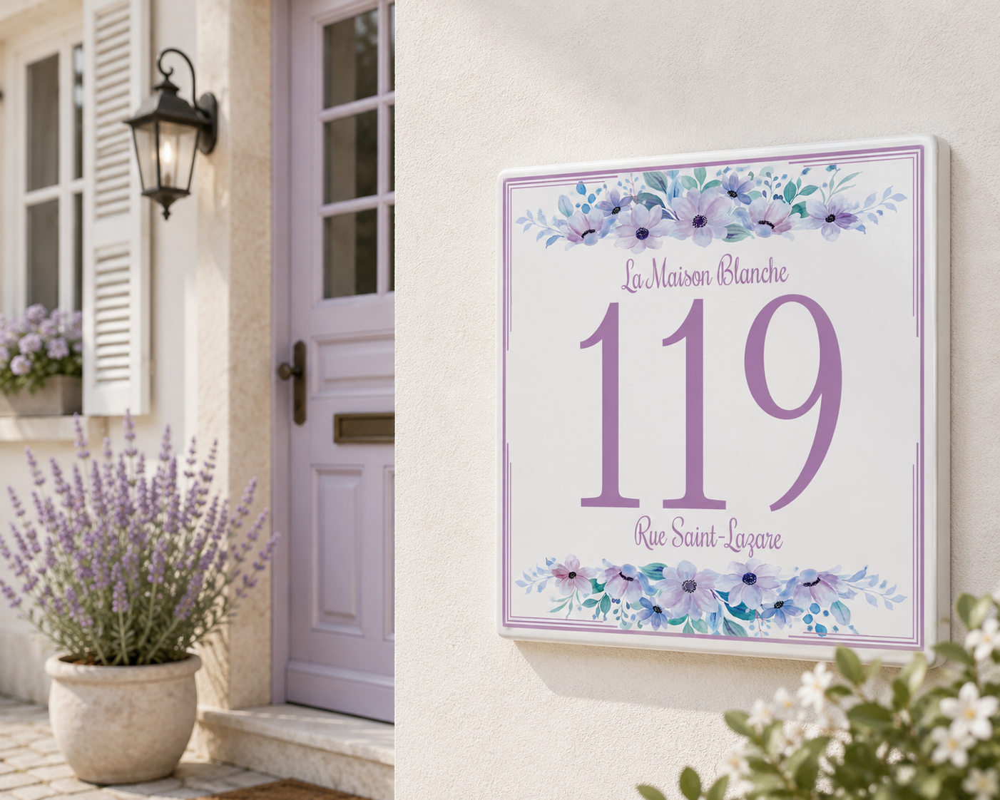 Numero Civico Personalizzato in Ceramica 15x15 cm – Targa Casa in ceramica – Handmade Italy  P4