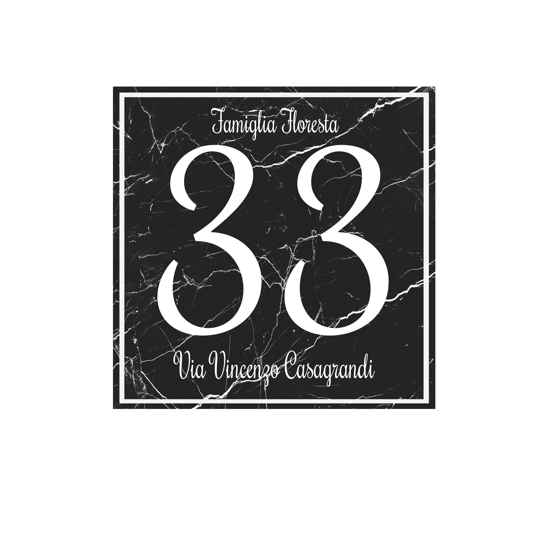 Numero Civico Personalizzato in Ceramica 15x15 cm – Targa Casa in ceramica – Handmade Italy  P14